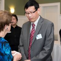 Attendees discussing